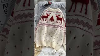 Cute Christmas Reindeer Jumper Sweater. ️ #christmas #sweater #fashiontrends #shorts