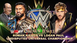 ROMAN RIENGS VS LOGAN PAUL CROWN JEWEL 2022 #TRIBALCHEAF3