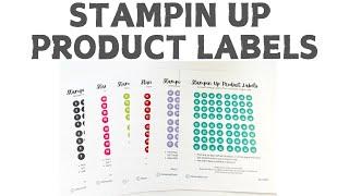 Stampin Up Product Labels