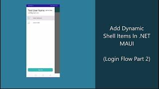 Add Dynamic Shell Item In .NET MAUI (Login Flow Part 2)