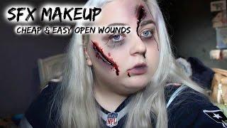 SIMPLE & CHEAP SFX OPEN WOUND/GAUGES | erika grace