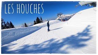 Skiing on the blue slopes of Les Houches, Chamonix.