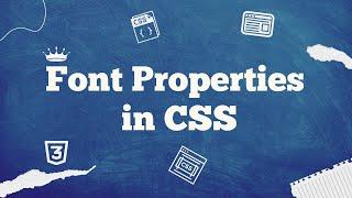 Font Properties in CSS #css #font #fontstyles #fontfamily #fontsize