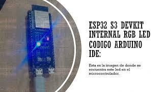 ESP32 S3 DevKit Internal RGB Led