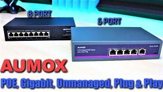 Aumox Gigabit POE Switch Review | Great for Streaming Devices, POE Cameras,  Phones +  #GIVEAWAY!