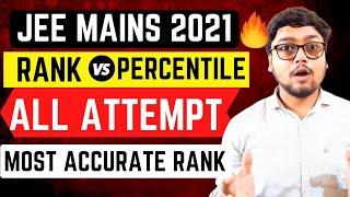 PERCENTILE vs RANK JEE MAINS 2021  |  MARKS vs PERCENTILE IN JEE MAINS 2021 | JEE MAINS 2021