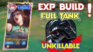 EXP LANE TANK MASHA WITH 93% DEFENSE BUILD IS UNKILLABLE! (HAVE YOU TRY?)