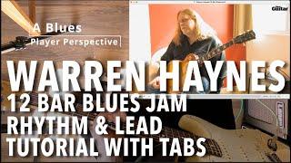 Warren Haynes 12 Bar Blues Jam Rhythm & Licks - Tutorial w/Tabs