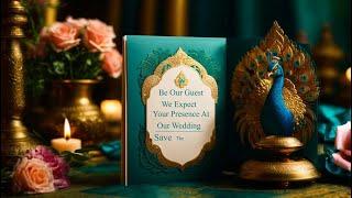 Peacock Theme Indian Wedding Invitation 3D|| Free Projects || @rbmantravideocreator