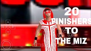 20 Finishers To The Miz in WWE 2K22 PPSSPP |