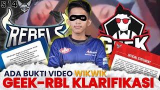 DUNIA ESPORT HEBOH ‼️ADA BUKTI VIDEO w1kw1k PLAYER MLBB, GEEK FAM DAN RBL KLARIFIKASI