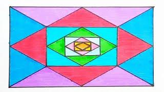 Menggambar Ragam Hias Geometris Segitiga