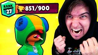 LEGENDARY LEON! *RAGE PUSH* na 900 TROPHY! | Brawl Stars