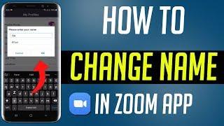 How To Change Name In Zoom Meeting App