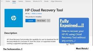 How to Properly Recover your HP PC using HP Cloud Recovery Tool || HP users must watch this video