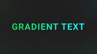 CSS Gradient Text Effect