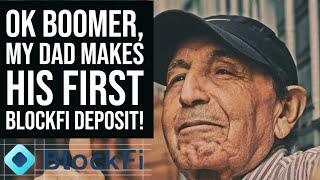 BLOCKFI REVIEW ️ My Dad Makes First Deposit Into Blockfi Interest Acount | Bitcoin Credit Card