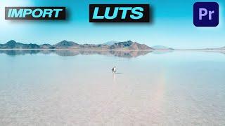 How To IMPORT LUTS Into PREMIERE PRO