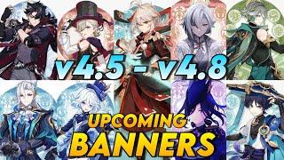 NEW UPDATE!! VERSION 4.5 TO 4.8 BANNERS ROADMAP | KAZUHA/NEUVILLETTE/FURINA RERUNS - Genshin Impact