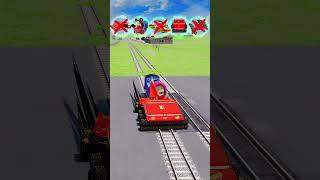 Evil Masha Train VS Big and Small McQueen Cars : Cringe Pixar cars! - BeamNG.drive