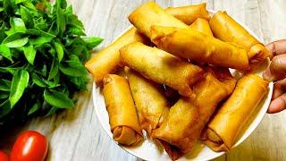 Homemade spring rolls / evening snack / spring roll / veg recipe / spring roll vegetable / snacks