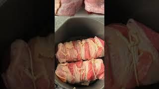 Bacon  Wrapped Pork Tenderloin (Air Fryer Recipe) #shorts