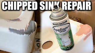 How to Repair a Chipped Sink with Rust-Oleum | Easy DIY to Fix a Cracked and Chipped Porcelain Sink