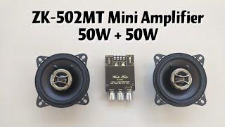 Simple DIY Speaker build using 100W ZK-502MT Mini Amplifier (50W + 50W)