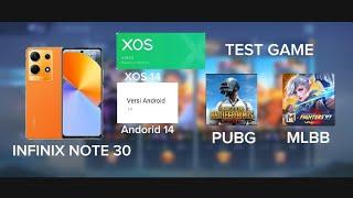 Update Android 14, XOS 14 di infinix note 30 langsung test game ML pake fanny dan PUBG mobile