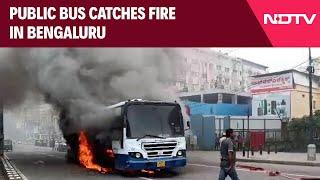 Bengaluru News | Public Bus Catches Fire In Bengaluru, Alert Driver Saves Passengers
