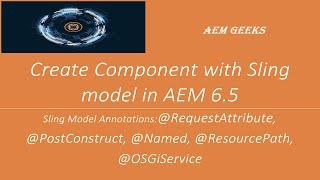 AEM Tutorial #12 | Sling Model #3 | Create Component with Sling Model in AEM 6.5