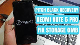 Twrp Pitch Black Redmi Note 5 Pro Miui 11 ARB 4 Permanen, Fix No Error, No Password, No Storage 0Mb