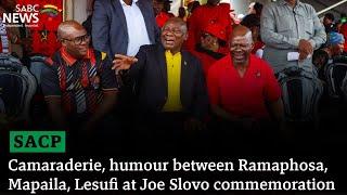 SACP | Camaraderie, humour between Ramaphosa, Mapaila, Lesufi at Joe Slovo commemoration