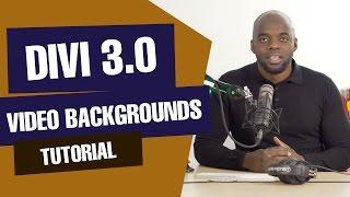 Divi tutorial - How to add a video background using Divi 3.0