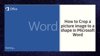 How to Crop a picture image to a shape in Microsoft Word