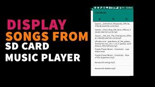 Create Music Player With Tab Layout | Display Songs From SD Card | Android Studio 3.4 Tutorial