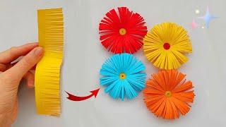 How To Make Easy Paper Flowers | DIY Paper Flower Craft Ideas Tutorial