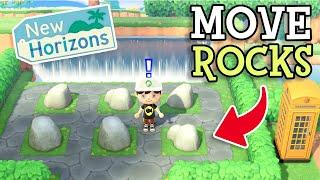 Animal Crossing New Horizons: MOVE ROCKS (How To Arrange Island Rocks & Make a Rock Garden in ACNH)