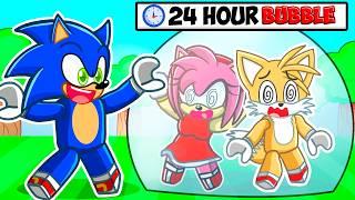 Sonic Locks FRIENDS in 24 HOUR BUBBLE in Roblox!