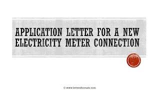 How to Write an Application for New Electricity Connection