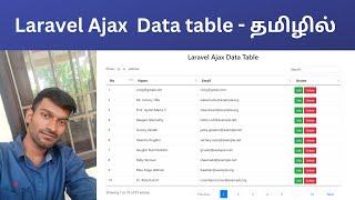 Laravel ajax Datatable  Tamil | De vicky | laravel | datatable #laravel