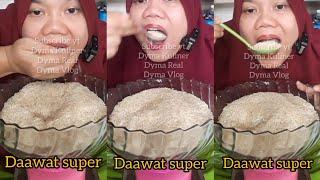 DYMA KULINER ASMR RAW RICE EATING Makan Beras Mentah #mukbang @Dymareal @dymavlog