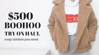 BOOHOO TRY ON HAUL 2018! ( cozy fall clothes you need)