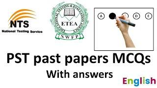 PST past papers with answers || English MCQs solved papers || NTS ETEA KPPSC