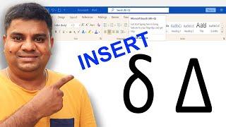 How to Insert DELTA SYMBOL in Word