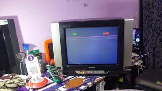 Model no. cs21s8meex/xtl crt colour tv vertical line top screen how to solving thes problem