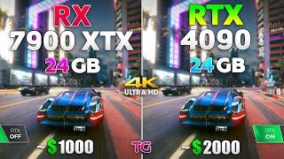 RTX 4090 vs RX 7900 XTX - Test in New Games (2024)