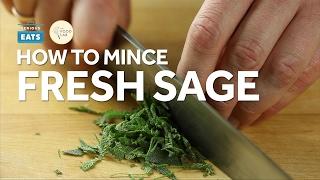 Knife Skills: How to Mince Fresh Sage Leaves