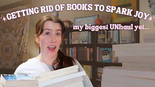 HUGE BOOK UNHAUL // getting rid of half my books to feel something