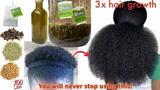 The most potent DIY hair oil for MASSIVE hair growth | grow longer and thicker hair